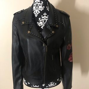 Sanctuary | Faux Leather Studded Rose Jacket
